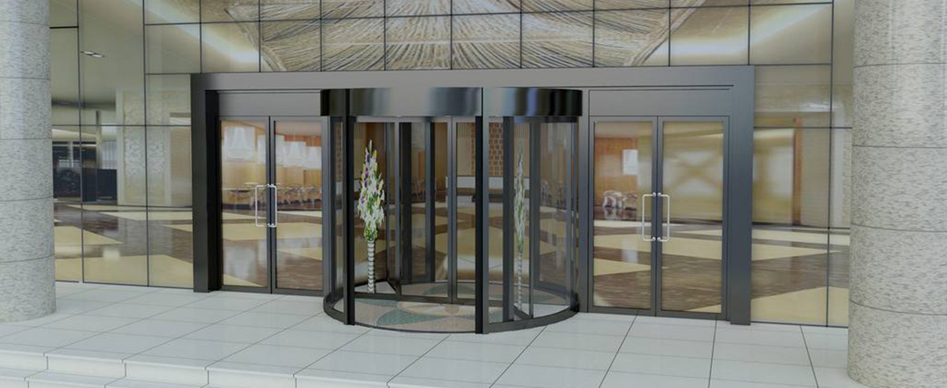 酒店大門設計為什么偏愛旋轉門？